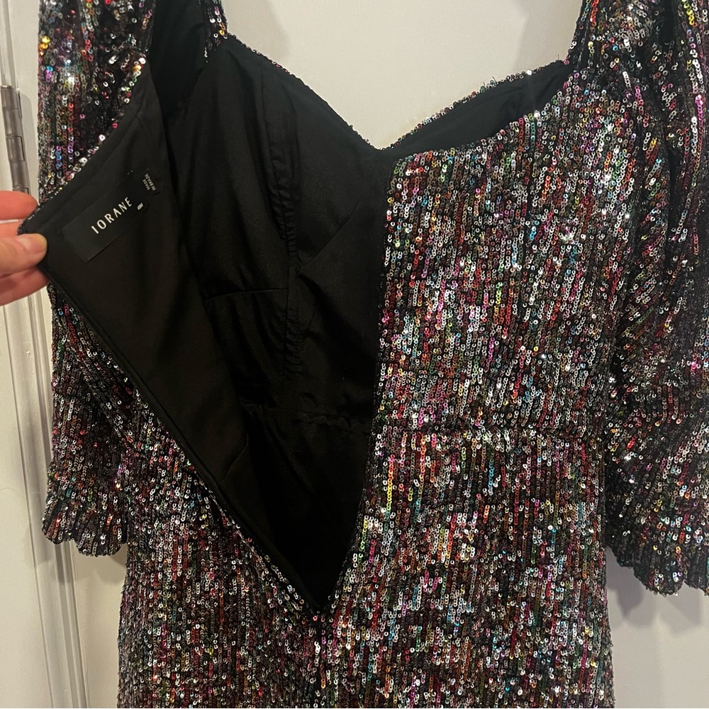 Iorane Multi Color Sequin Party Dress - image 7